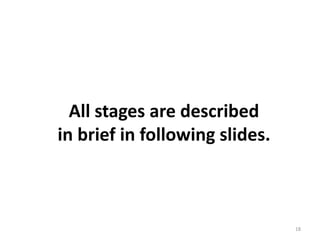 18
All stages are described
in brief in following slides.
 