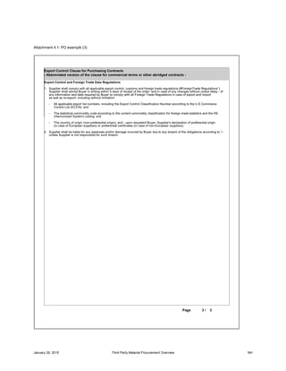 January 29, 2015 Third Party Material Procurement Overview NH
Attachment 4.1: PO example (3)
 