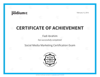 Verified Certificate available at credential.net/10124345
 
