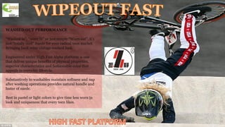 13
WASHED OUT PERFORMANCE
“Washed in”, “worn in” or just simply “Worn out”, it’s
just “totally cool” Suede for your radical teen market.
Bringing back retro vintage washed look.
Engineered under High Fast Alpha platform is one
that deliver unique benefits of physical properties,
superior characteristics and fashionable color that
appeals to everyday lifestyle.
Substantively to washables maintain softness and nap
after washing operations provides natural handle and
luster of suede.
Best in pastel or light colors to give time less worn in
look and uniqueness that every teen likes.
 