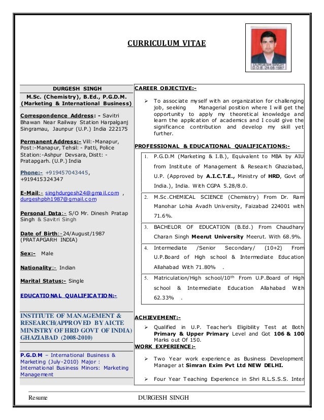 CURRICULUM VITAE (1)