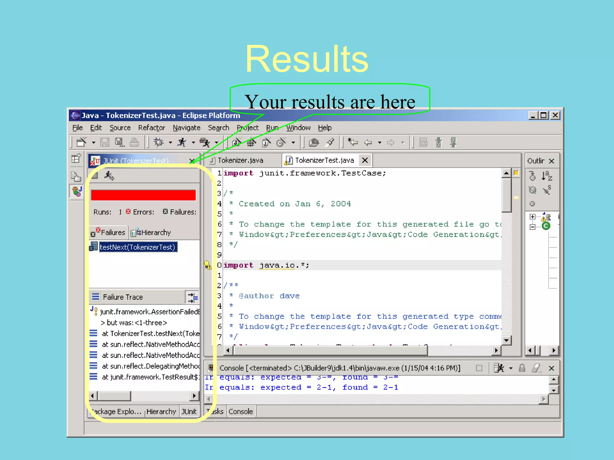 Results
Your results are here
 