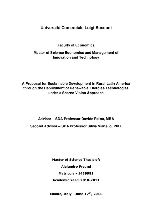Thesis for masters in economics