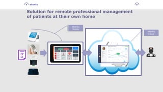 Solution for remote professional management
of patients at their own home
ekenku
Cloud
ekenku
Mobile
 
