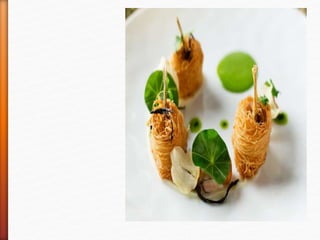 Quill legs rib with kounafa
and parsley coulis
 