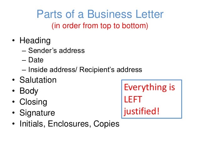 address order on letter