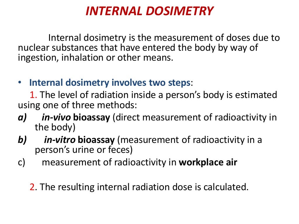 RADIATION DOSIMETRY