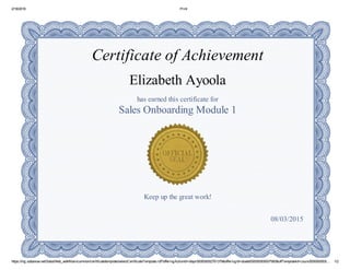 Sales Onboarding Module 1 Certificate | PDF