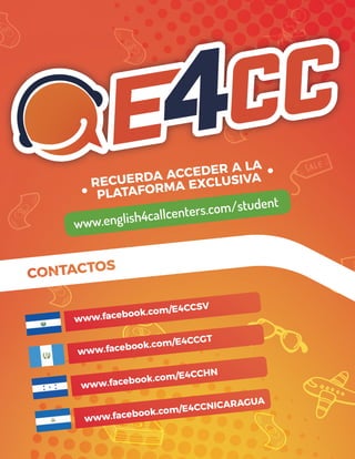 www.facebook.com/E4CCSV
www.facebook.com/E4CCGT
www.facebook.com/E4CCHN
www.facebook.com/E4CCNICARAGUA
 