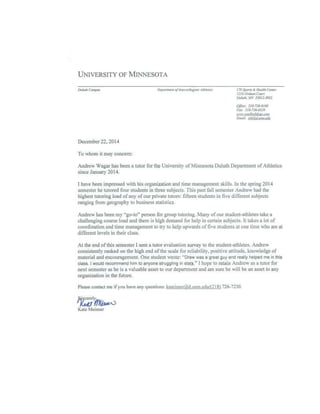 Andrew Wagar Letter of Recommendation (Professional)