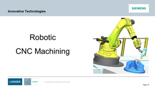 LOGOEX Unrestricted © Siemens AG 2016
Page 19
Innovative Technologies
Robotic
CNC Machining
 