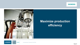 LOGOEX Unrestricted © Siemens AG 2016
Page 24
Maximize production
efficiency
 