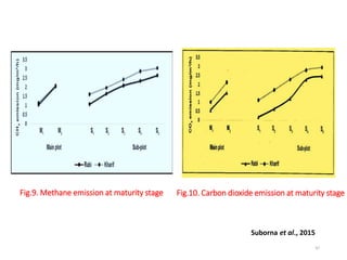 Fig.9. Methane emission at maturity stage Fig.10. Carbon dioxide emission at maturity stage
Suborna et al., 2015
47
 