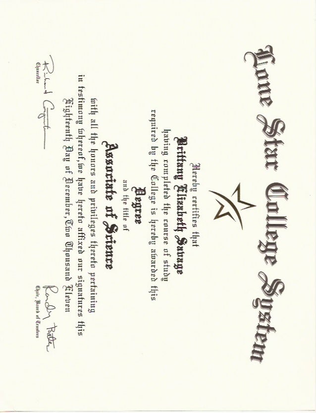 lonestar diploma