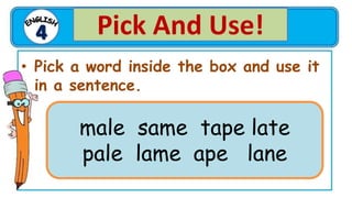 Pale Sentence English Grade 4 1st Quarter Week 1 Day 1-5 | PPTX
