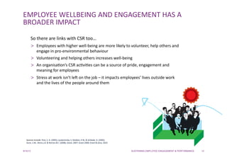 Sustaining Employee Engagement & Performance - Why Well-being Matters | PDF