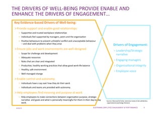 Sustaining Employee Engagement & Performance - Why Well-being Matters | PDF