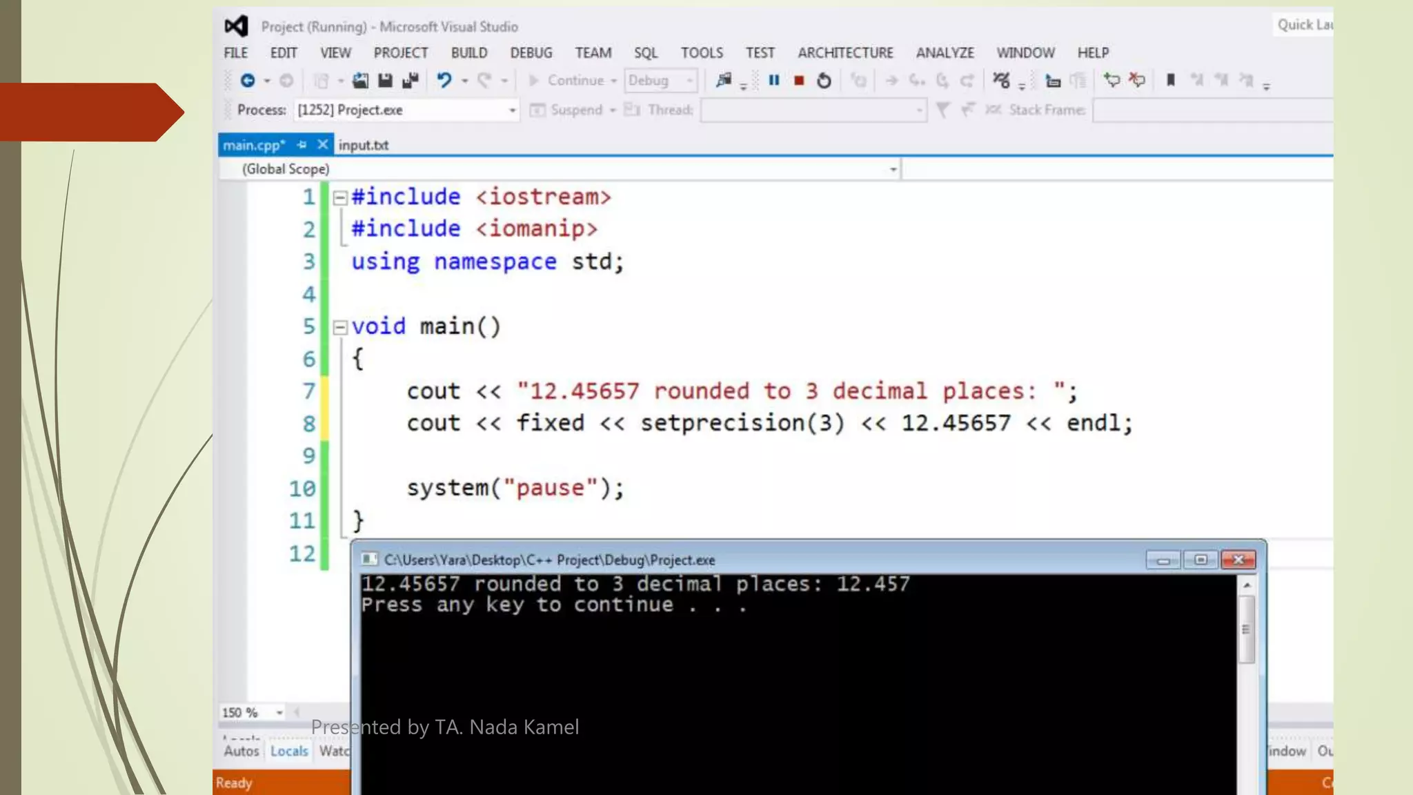 Presented by TA. Nada Kamel
 