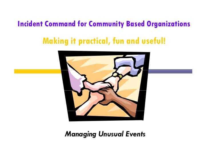 ICS for community Based Organizations – Train the Trainer