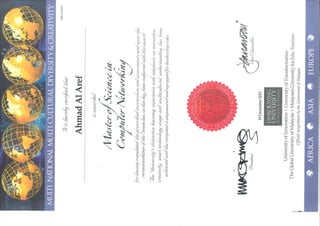 Master Graduation Certificate