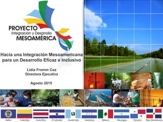 Hacia una Integración Mesoamericana
para un Desarrollo Eficaz e Inclusivo
Lidia Fromm Cea
Directora Ejecutiva
Agosto 2015
 