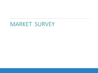 MARKET SURVEY
 
