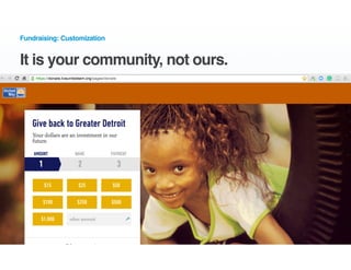 14© Blue State Digital | Proprietary and Confidential
Fundraising: Customization
It is your community, not ours.
 