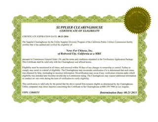 MSB Certificate
