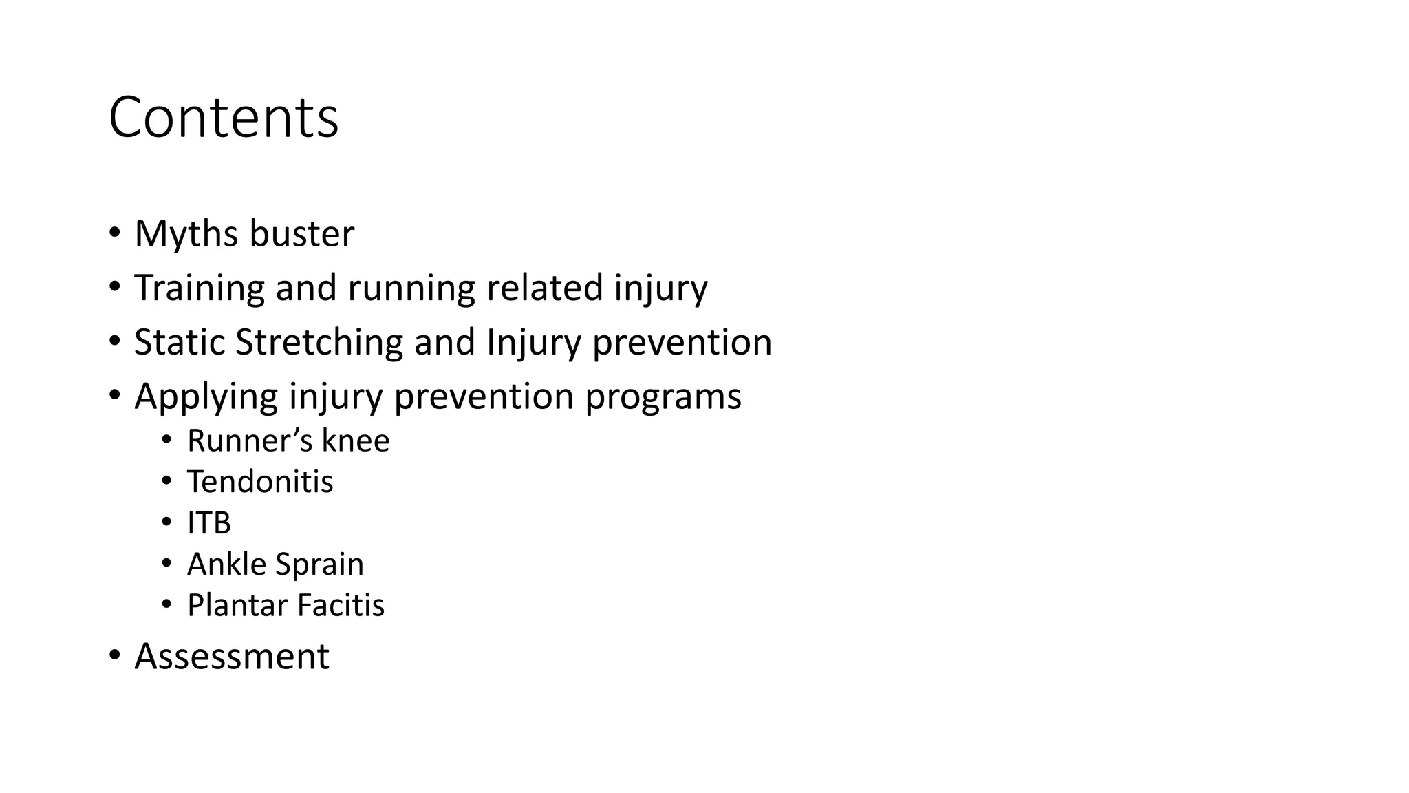 Injury Prevention | PPTX