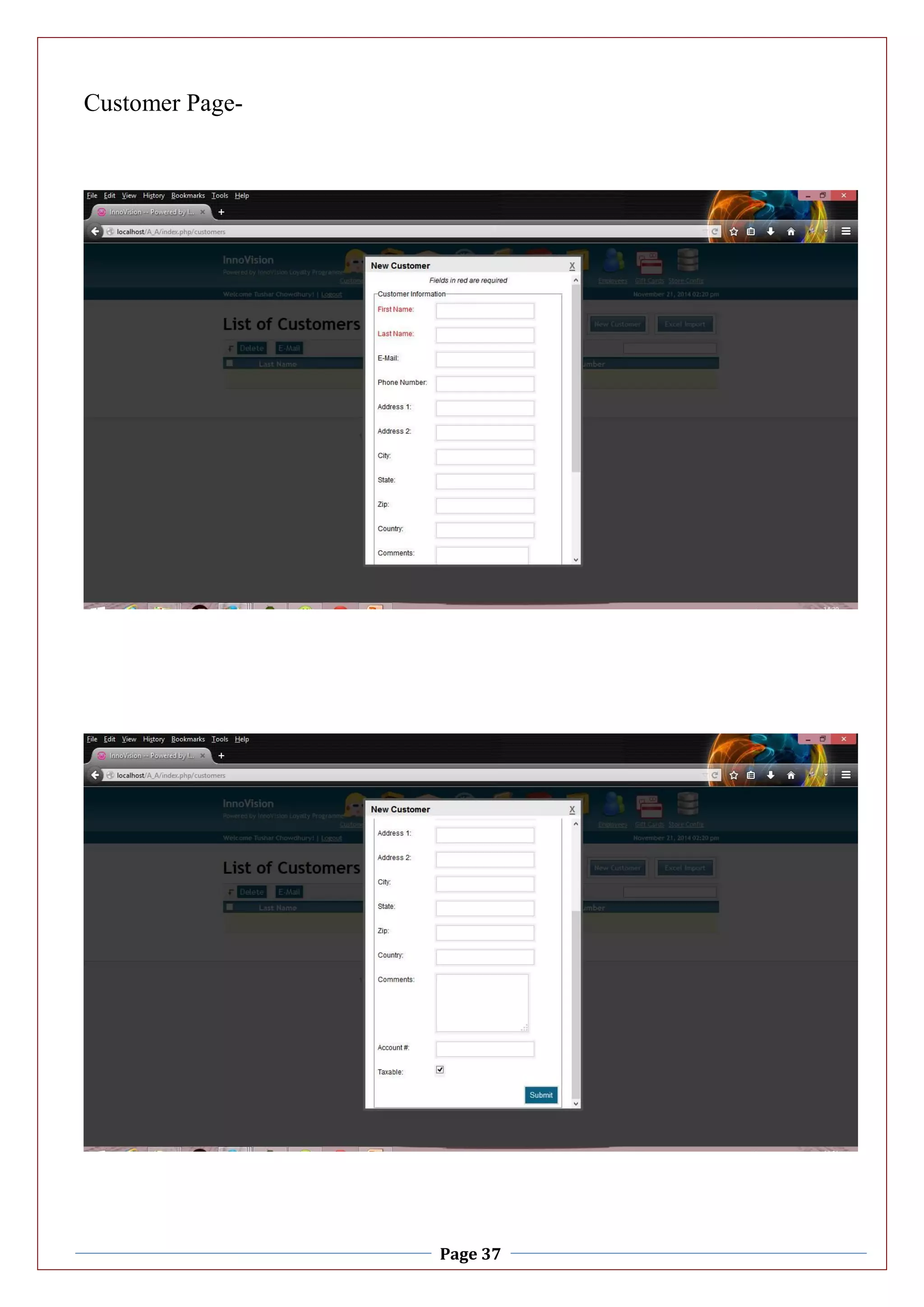 Page 37
Customer Page-
 