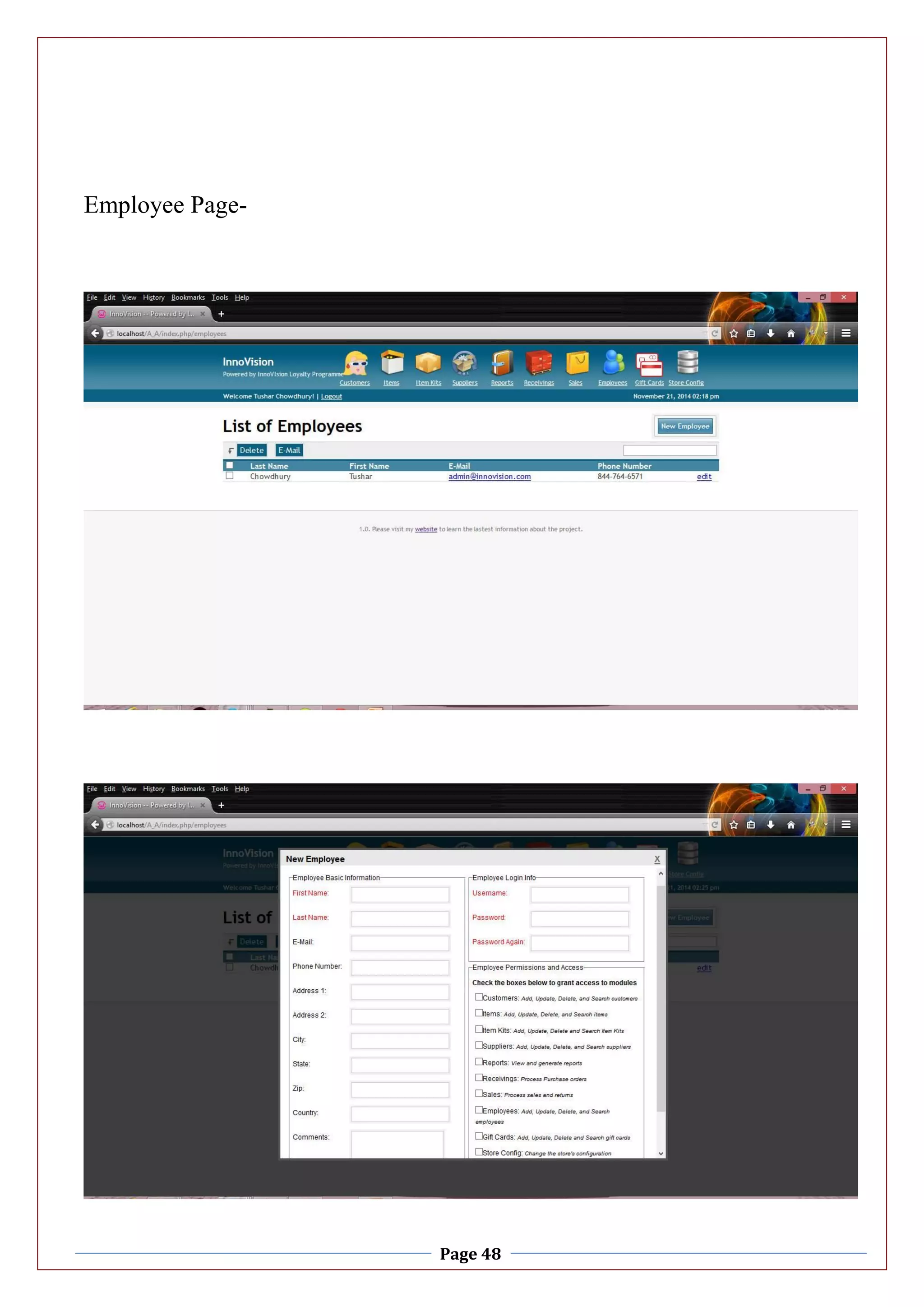 Page 48
Employee Page-
 