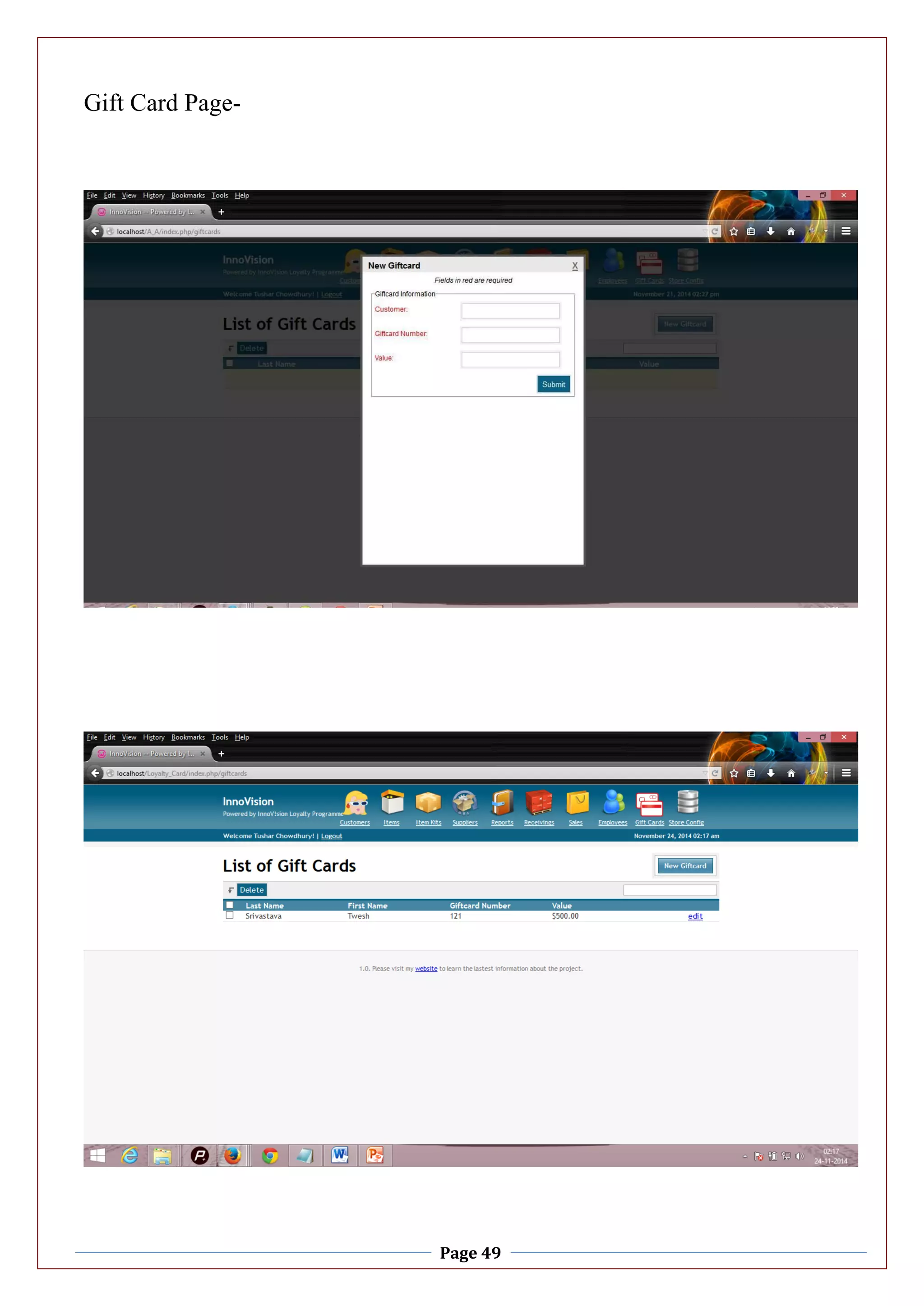 Page 49
Gift Card Page-
 