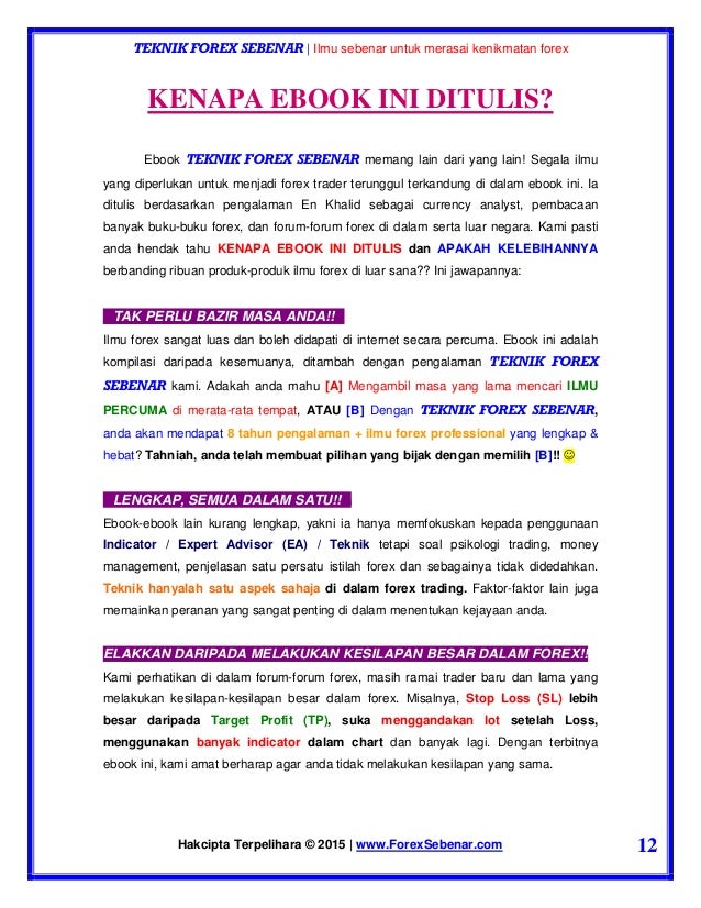 Teknik forex sebenar ebook download