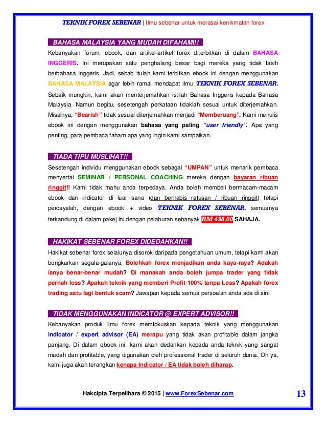 Free ebook teknik forex sebenar
