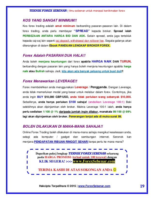 Keuntungan forex sehari
