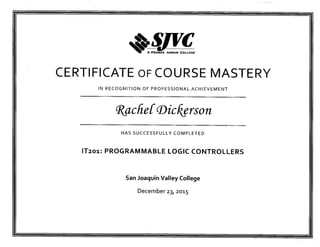 PLC Certificate