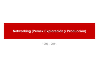 Networking (Pemex Exploración y Producción)
1997 - 2011
 