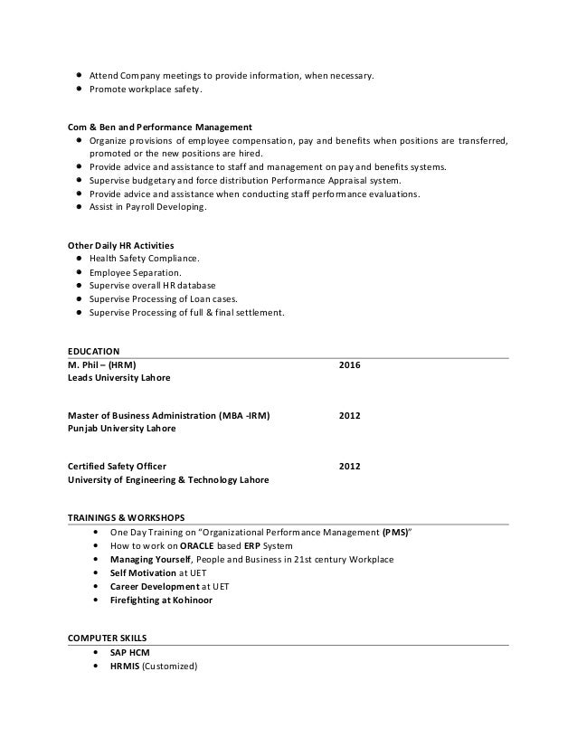 Apa cv example image