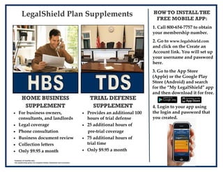 LegalShield Placemat with Supplements