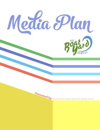 Media Plan
Presented by: Alicia Rosa, Jessica Merrill & Kristin Lucey
 