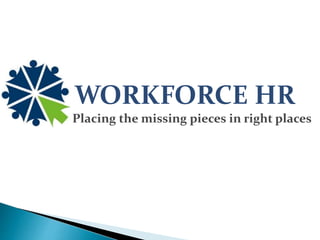 WORKFORCE HR
Placing the missing pieces in right places
 