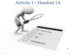 Activity 1 – Handout 1A
10
 
