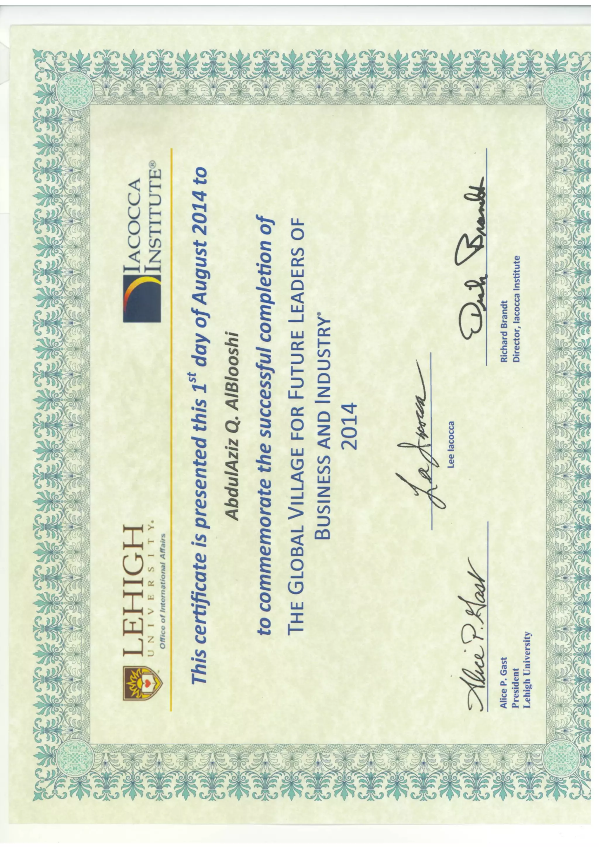 Global Village Certificate of Completion | PDF