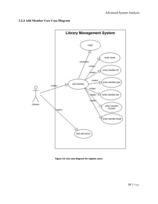 Advanced System Analysis 
3.2.4 Add Member User Case Diagram 
 
 
 
Figure 13: Use case diagram for register users 
 
 
 
39 | ​Page 
 
 