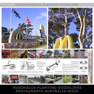 McDONALDS PLANTING GUIDELINES
RESTAURANTS AUSTRALIA-WIDE
ENVIRONMENTAL PLANNING GUIDELINES
 
