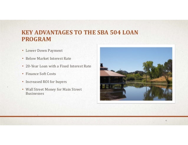 What is the purpose of an SBA 504 loan?