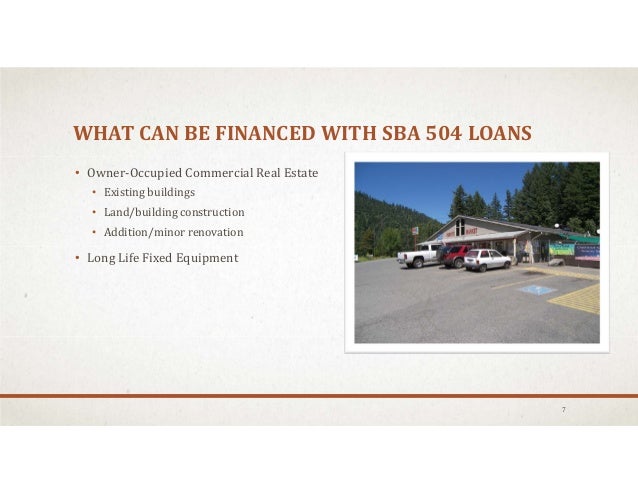 What is the purpose of an SBA 504 loan?