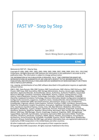 FAST VP Step by Step Module 1