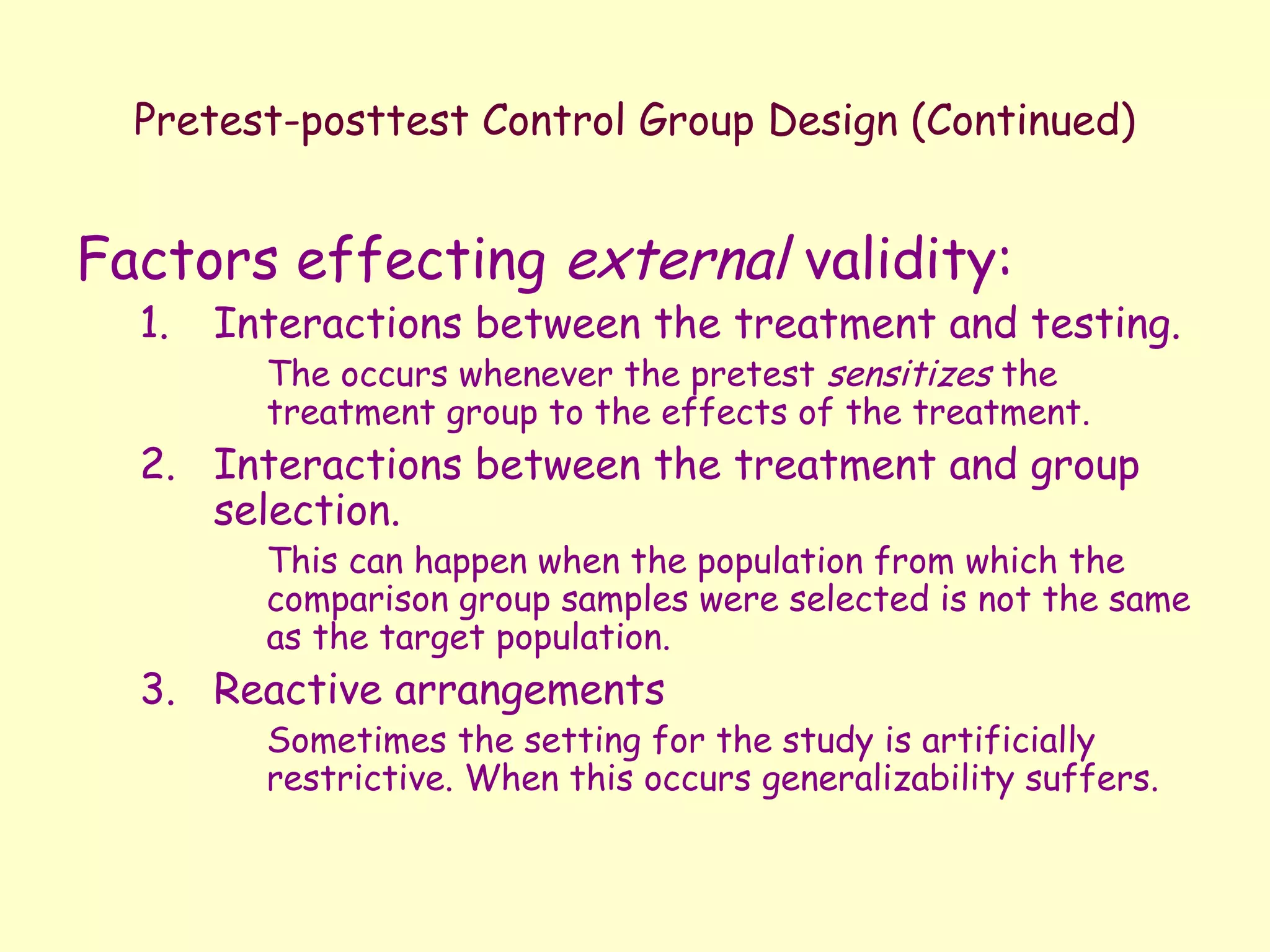Threats to Internal and External Validity | PPT