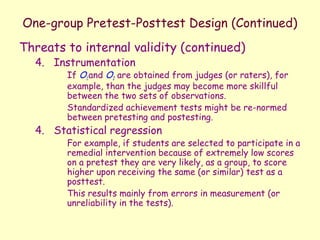 Threats to Internal and External Validity | PPT